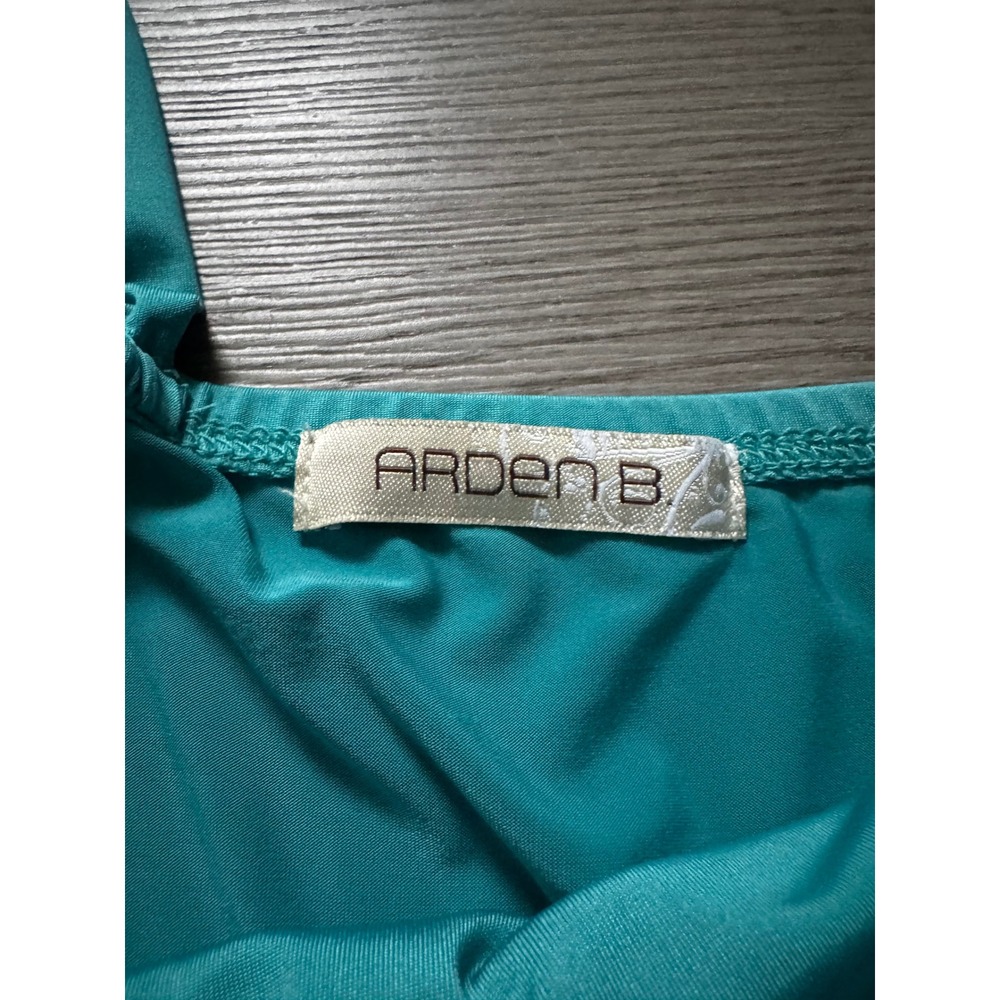 Arden B Teal Blue One Shoulder Ruched Bodycon Mini Dress Womens Cocktail Party - Picture 2 of 3
